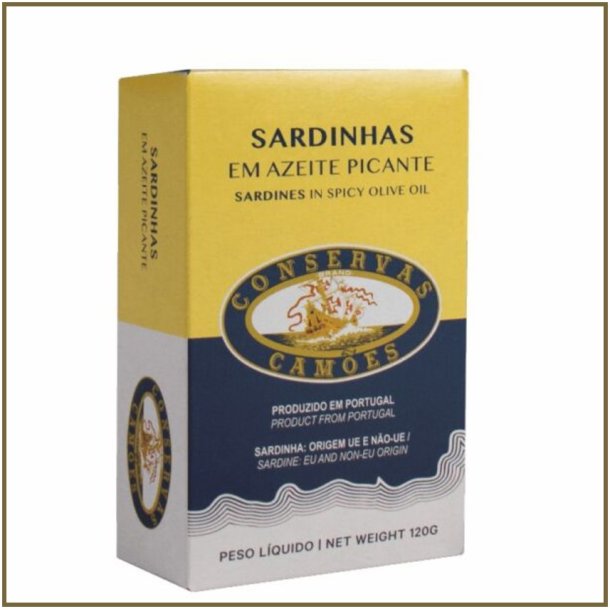 Cam�es Pikante Sardiner i Olivenolie - 120 gram.