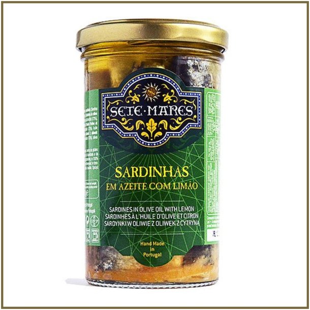 Sete Mares Sardiner i Olivenolie og Lemon - 250 gram.